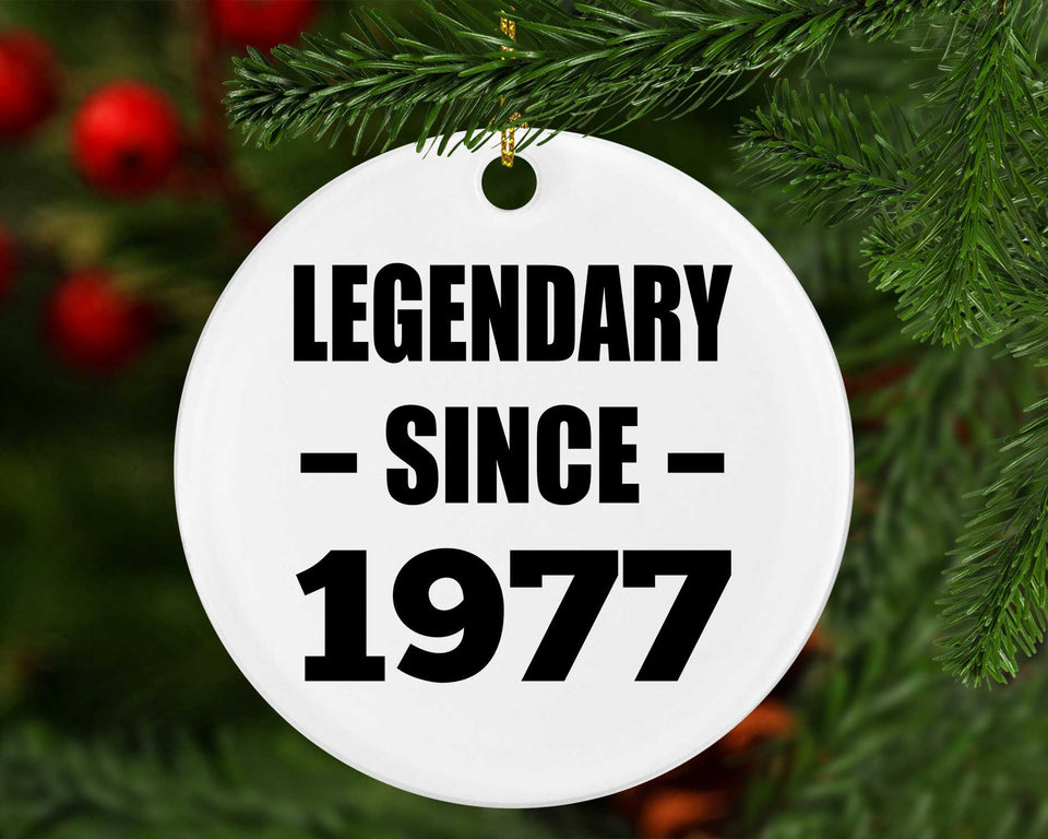 47th Birthday Legendary Since 1977 - Circle Ornament