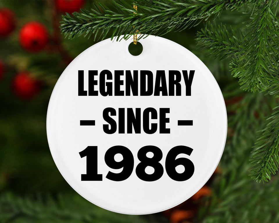 38th Birthday Legendary Since 1986 - Circle Ornament