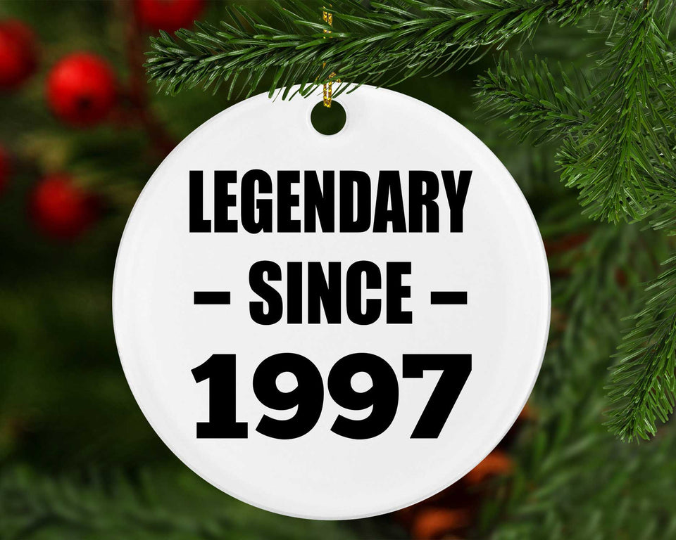 27th Birthday Legendary Since 1997 - Circle Ornament