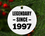27th Birthday Legendary Since 1997 - Circle Ornament