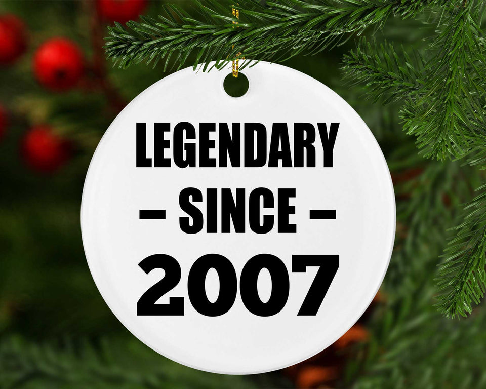 17th Birthday Legendary Since 2007 - Circle Ornament