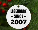 17th Birthday Legendary Since 2007 - Circle Ornament