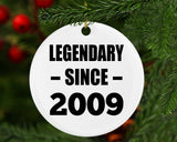 15th Birthday Legendary Since 2009 - Circle Ornament