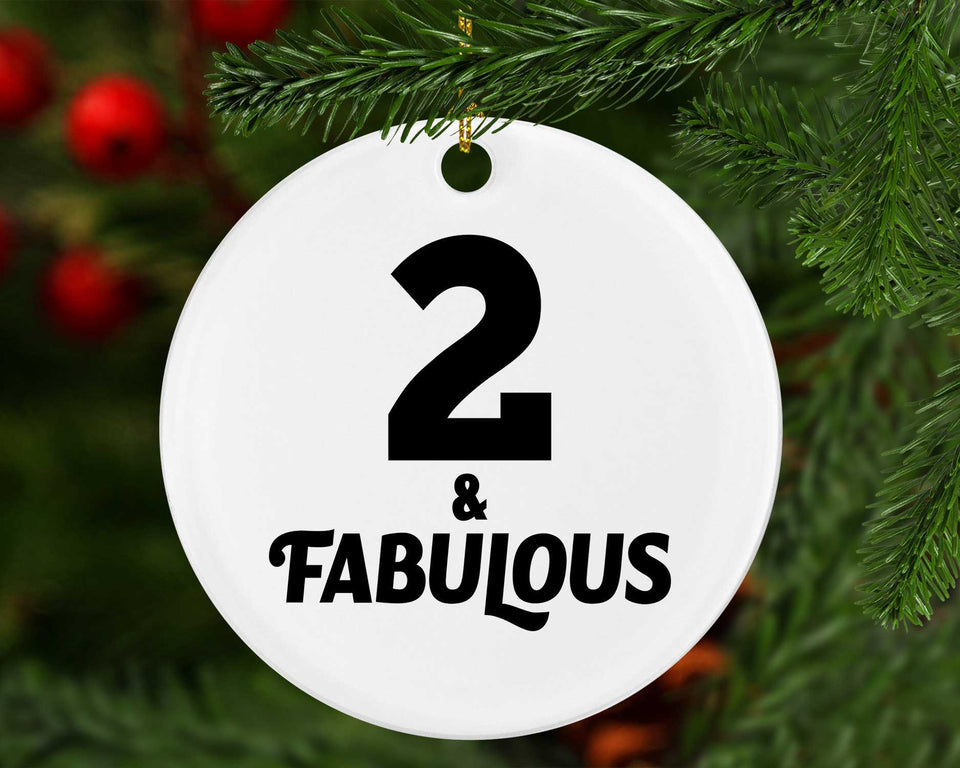 2nd Birthday 2 & Fabulous - Circle Ornament