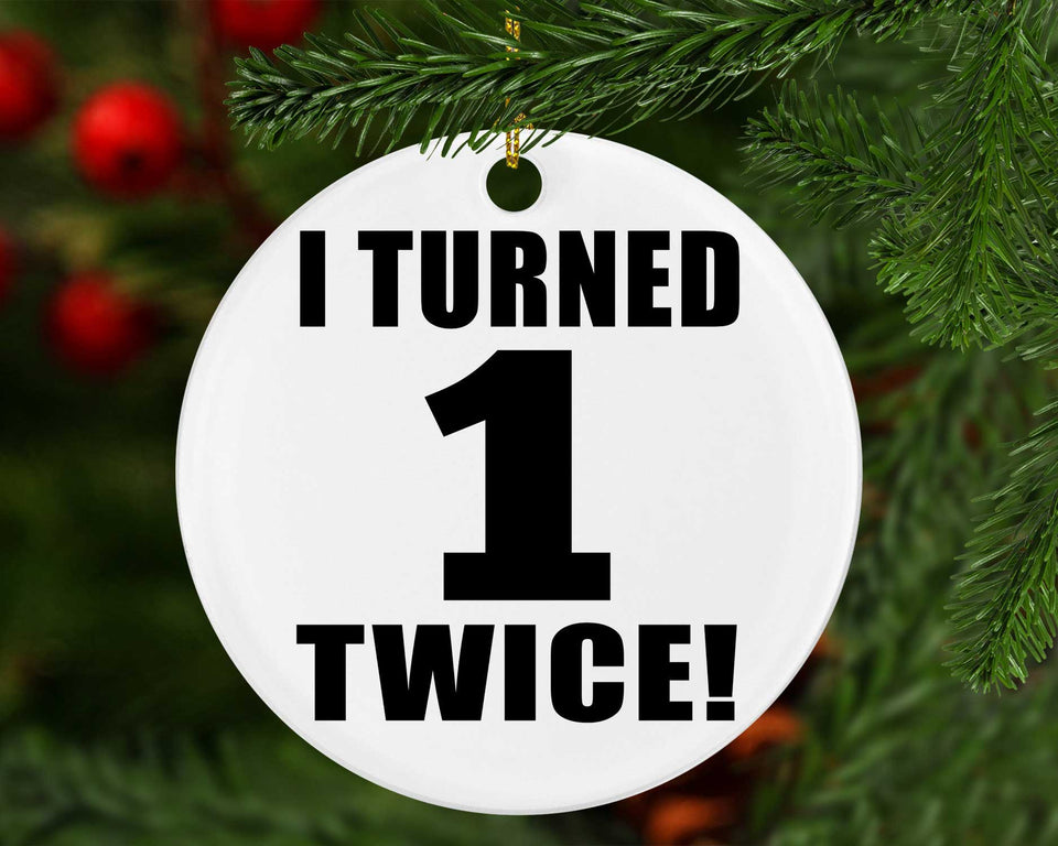2nd Birthday I Turned 1 Twice - Circle Ornament