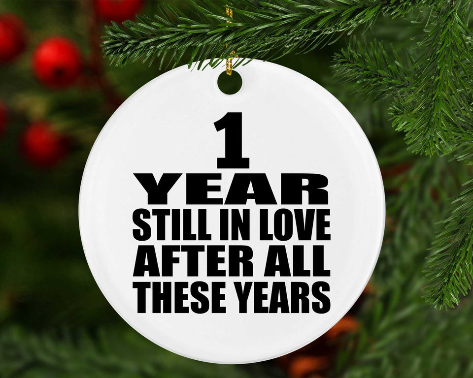 1st Anniversary 1 Year Still In Love After These Years - Circle Ornament