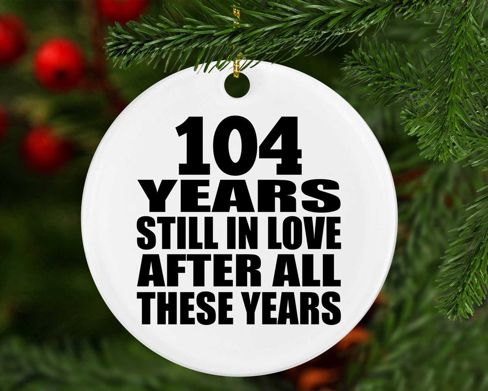 104th Anniversary 104 Years Still In Love After These Years - Circle Ornament