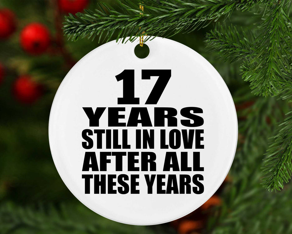 17th Anniversary 17 Years Still In Love After These Years - Circle Ornament