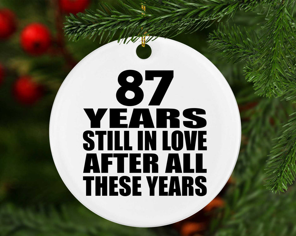 87th Anniversary 87 Years Still In Love After These Years - Circle Ornament