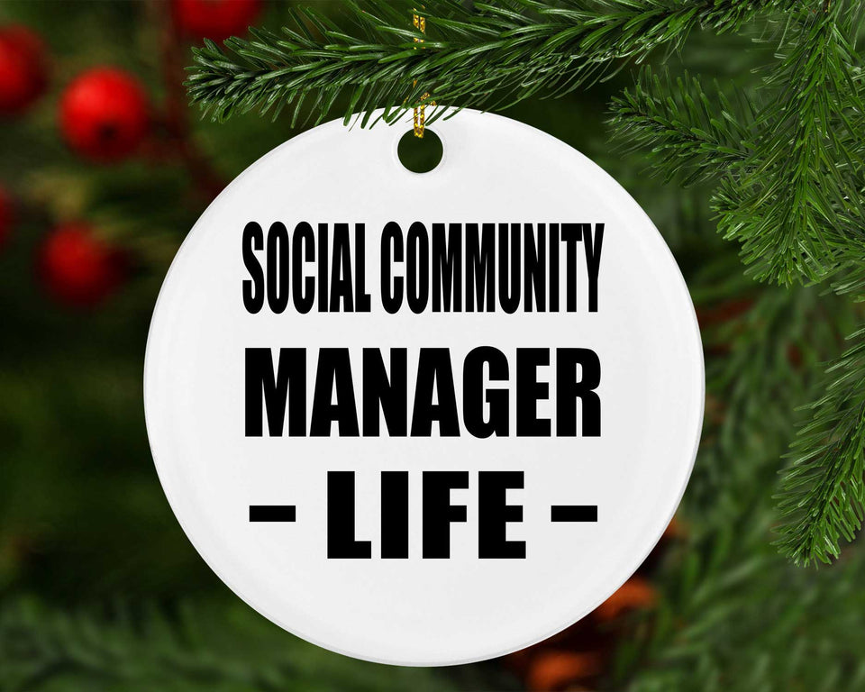 Social Community Manager Life - Circle Ornament