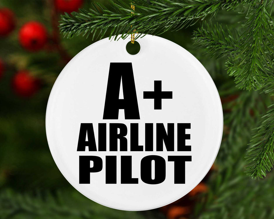 A+ Airline Pilot - Circle Ornament