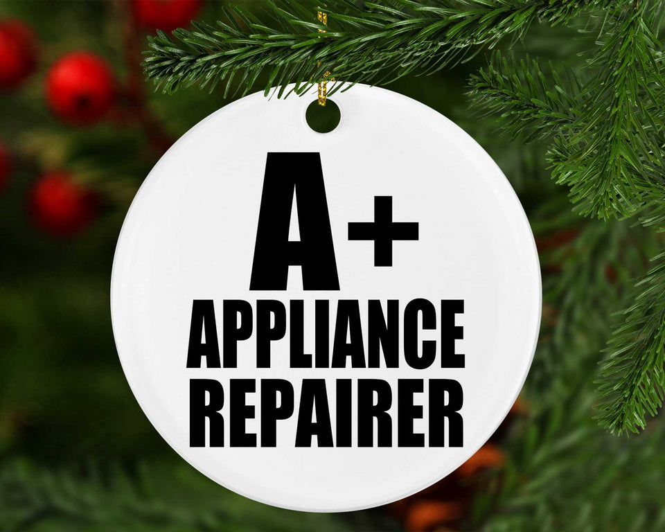 A+ Appliance Repairer - Circle Ornament