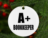 A+ Bookkeeper - Circle Ornament