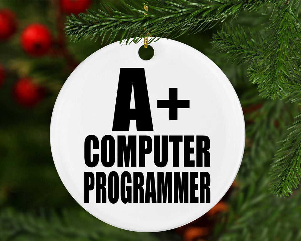 A+ Computer Programmer - Circle Ornament