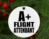 A+ Flight Attendant - Circle Ornament