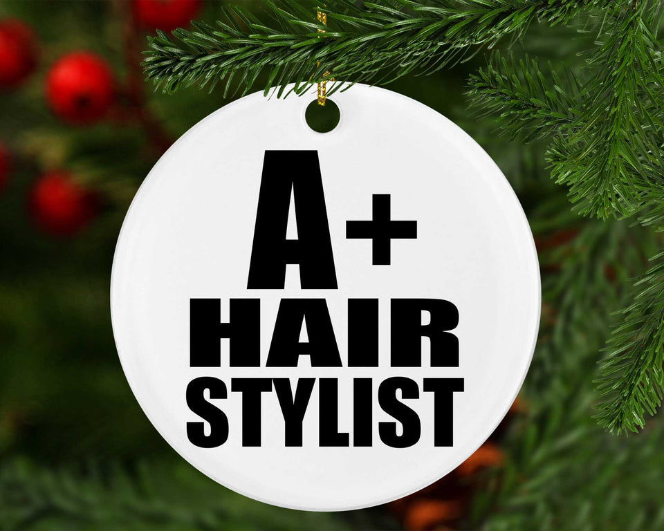 A+ Hair Stylist - Circle Ornament