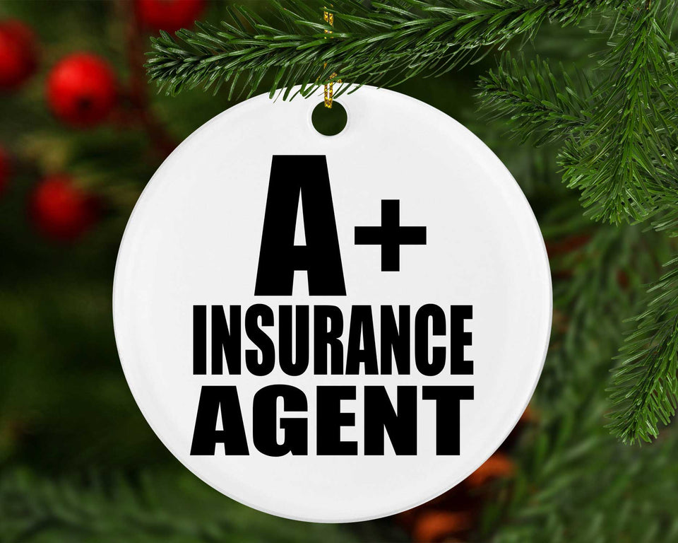 A+ Insurance Agent - Circle Ornament