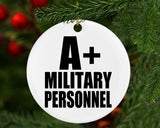 A+ Military Personnel - Circle Ornament