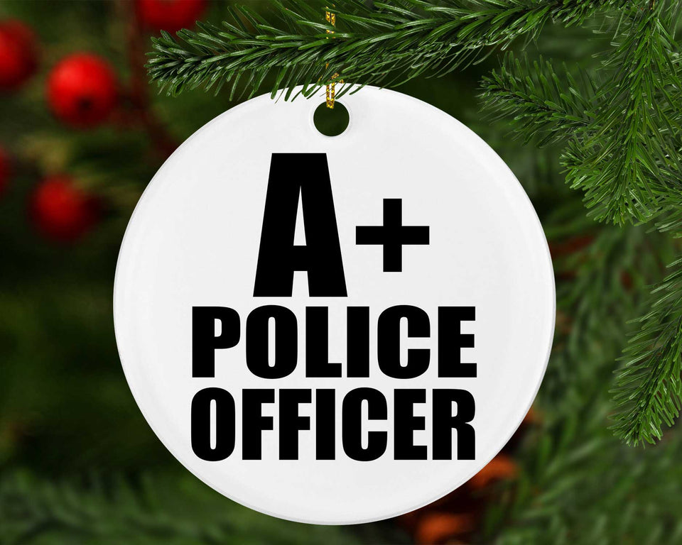 A+ Police Officer - Circle Ornament