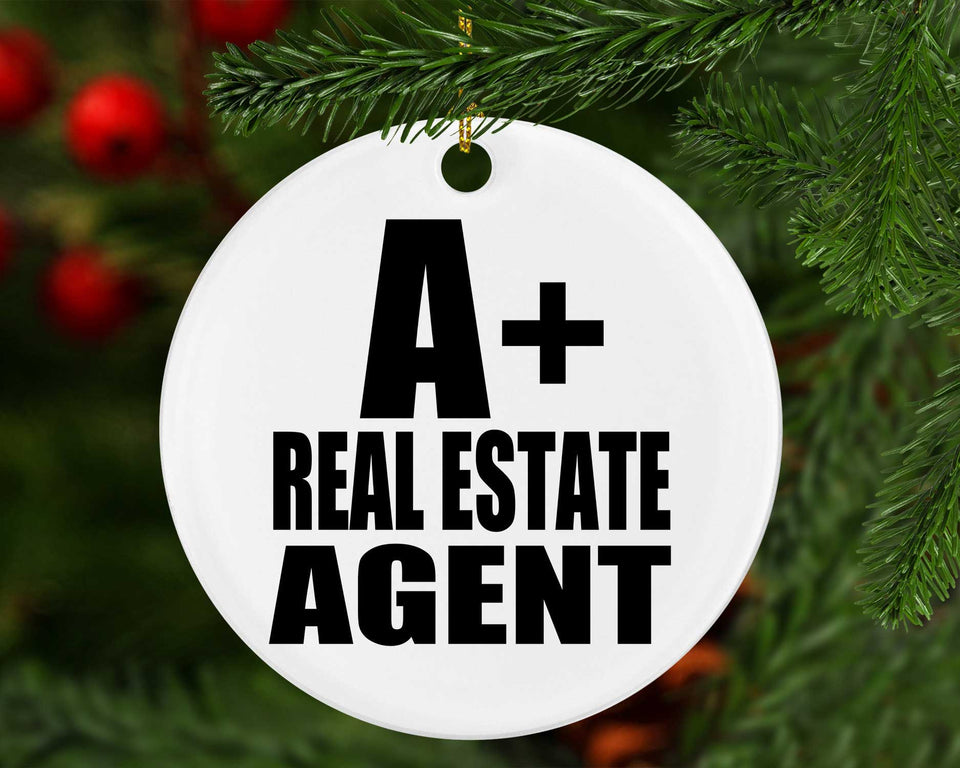 A+ Real Estate Agent - Circle Ornament
