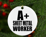 A+ Sheet Metal Worker - Circle Ornament