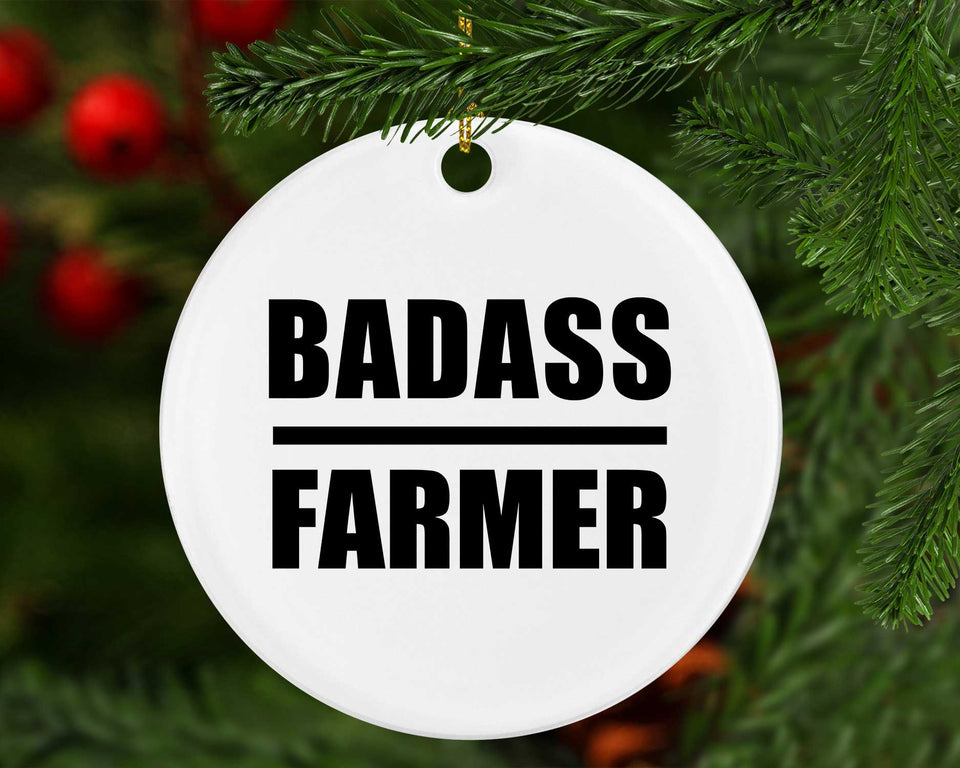 Badass Farmer - Circle Ornament