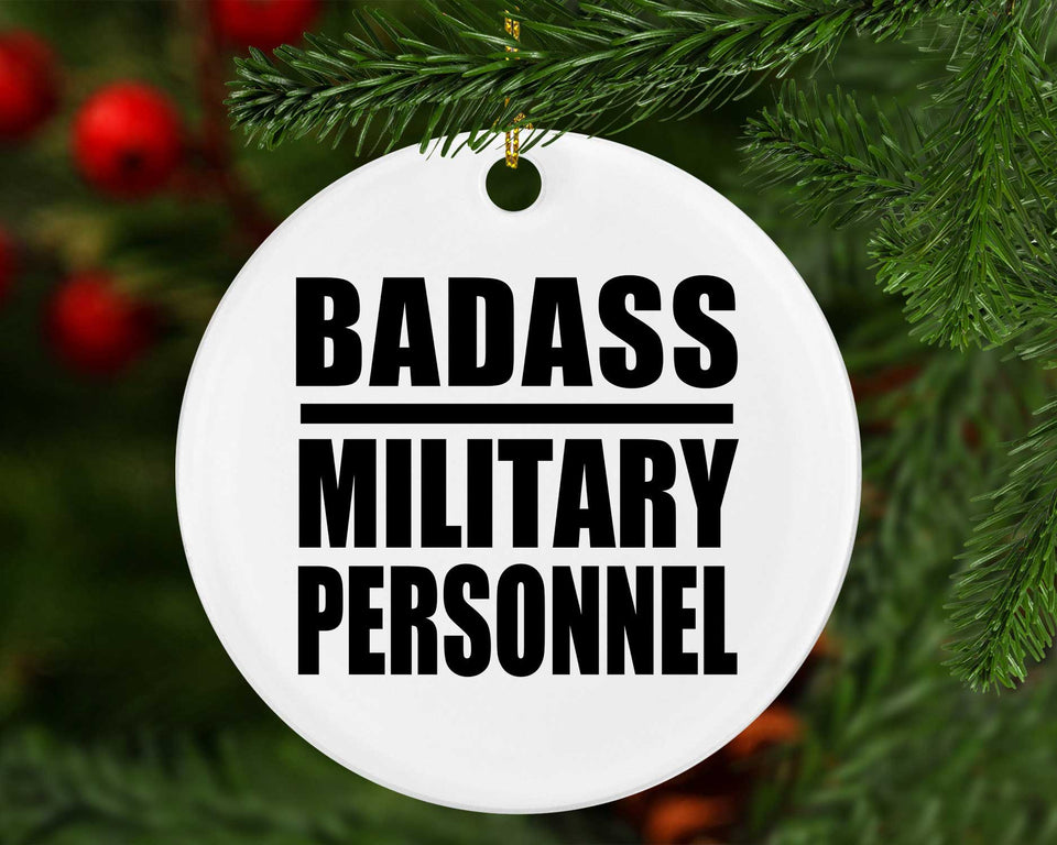 Badass Military Personnel - Circle Ornament
