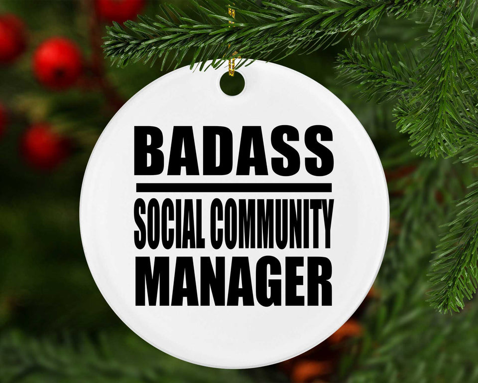 Badass Social Community Manager - Circle Ornament