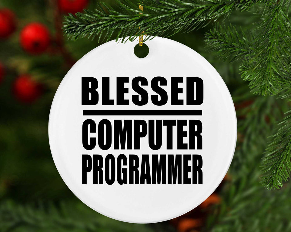 Blessed Computer Programmer - Circle Ornament