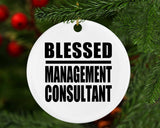 Blessed Management Consultant - Circle Ornament