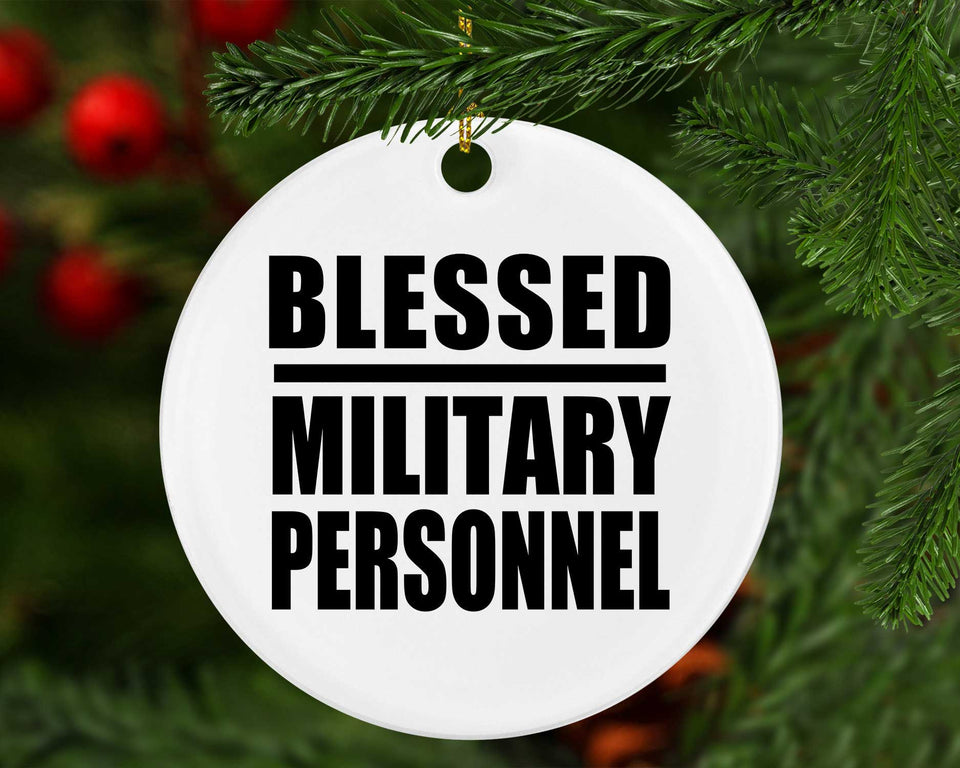 Blessed Military Personnel - Circle Ornament