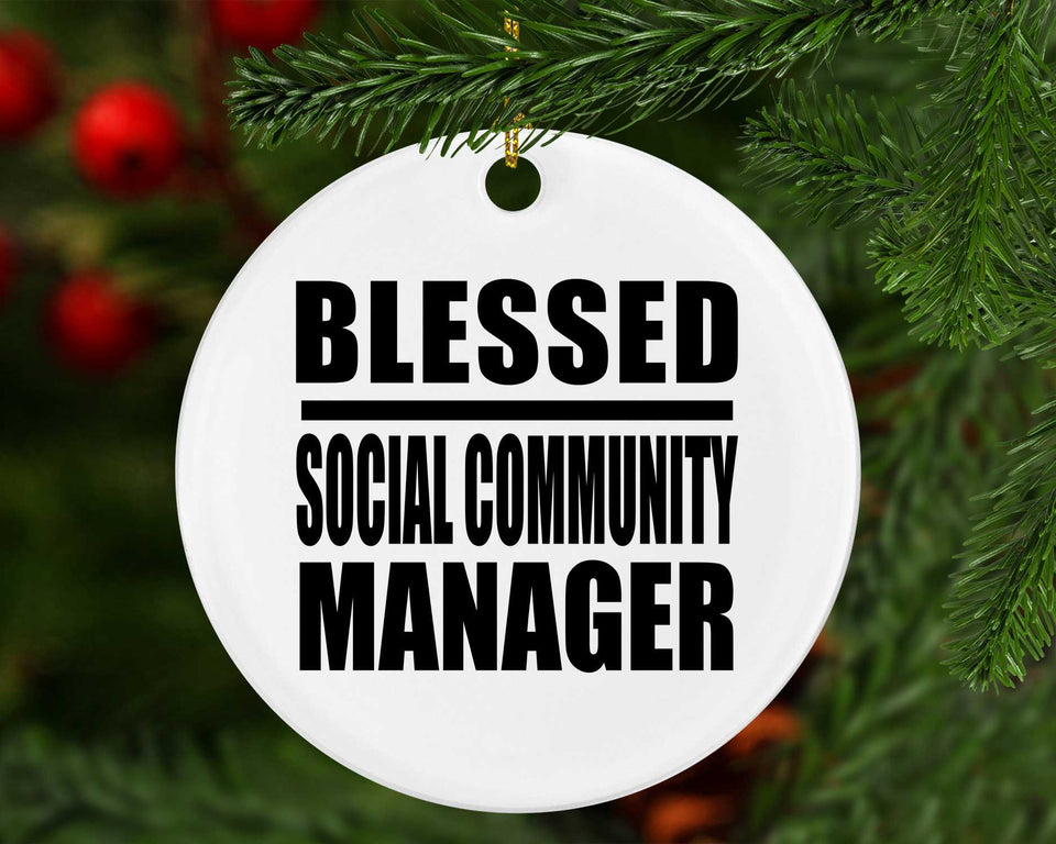 Blessed Social Community Manager - Circle Ornament