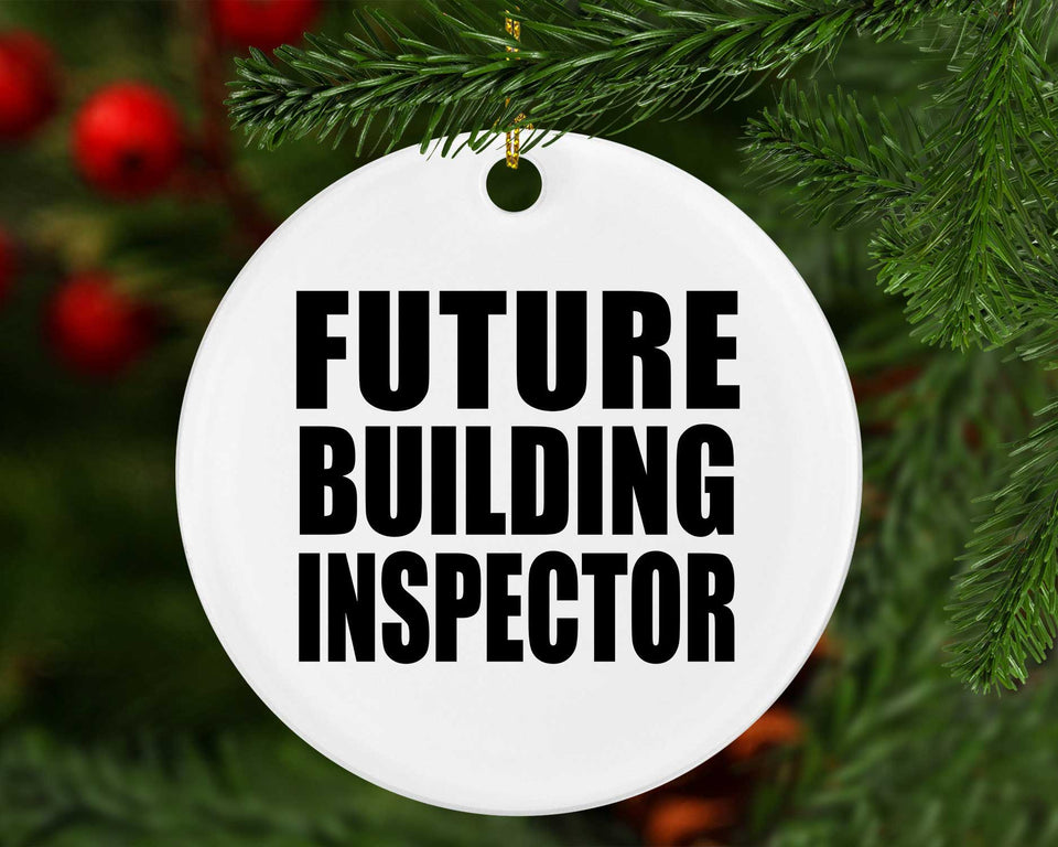Future Building Inspector - Circle Ornament