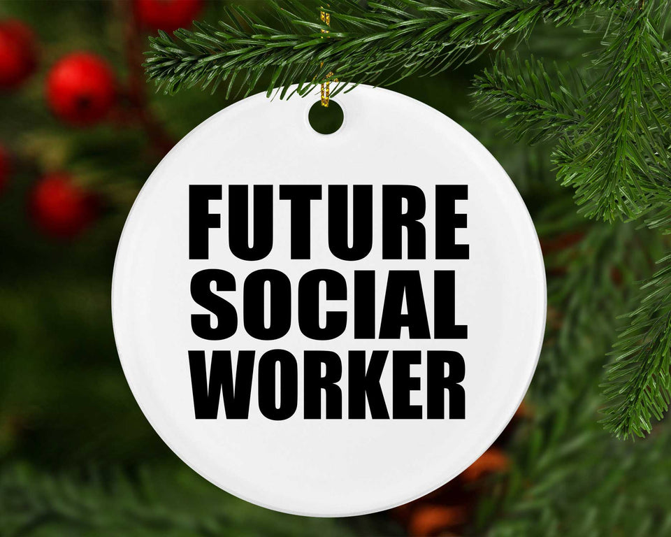 Future Social Worker - Circle Ornament