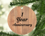1st Anniversary 1 Year Anniversary - Circle Ornament C