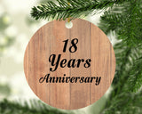 18th Anniversary 18 Years Anniversary - Circle Ornament C