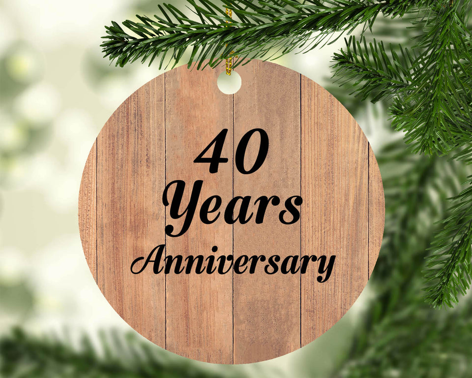 40th Anniversary 40 Years Anniversary - Circle Ornament C