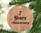 7th Anniversary 7 Years Anniversary - Circle Ornament C