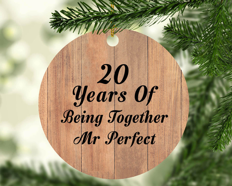 20th Anniversary 20 Years Of Being Mr Perfect - Circle Ornament C
