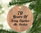 79th Anniversary 79 Years Of Being Mr Perfect - Circle Ornament C
