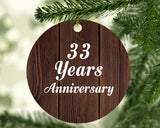 33rd Anniversary 33 Years Anniversary - Circle Ornament D