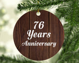 76th Anniversary 76 Years Anniversary - Circle Ornament D
