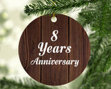 8th Anniversary 8 Years Anniversary - Circle Ornament D