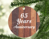 65th Anniversary 65 Years Anniversary - Circle Ornament E