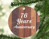 76th Anniversary 76 Years Anniversary - Circle Ornament E