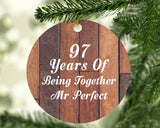 97th Anniversary 97 Years Of Being Mr Perfect - Circle Ornament E