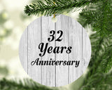32nd Anniversary 32 Years Anniversary - Circle Ornament F
