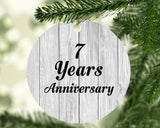 7th Anniversary 7 Years Anniversary - Circle Ornament F