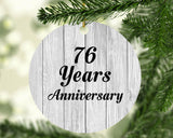 76th Anniversary 76 Years Anniversary - Circle Ornament F