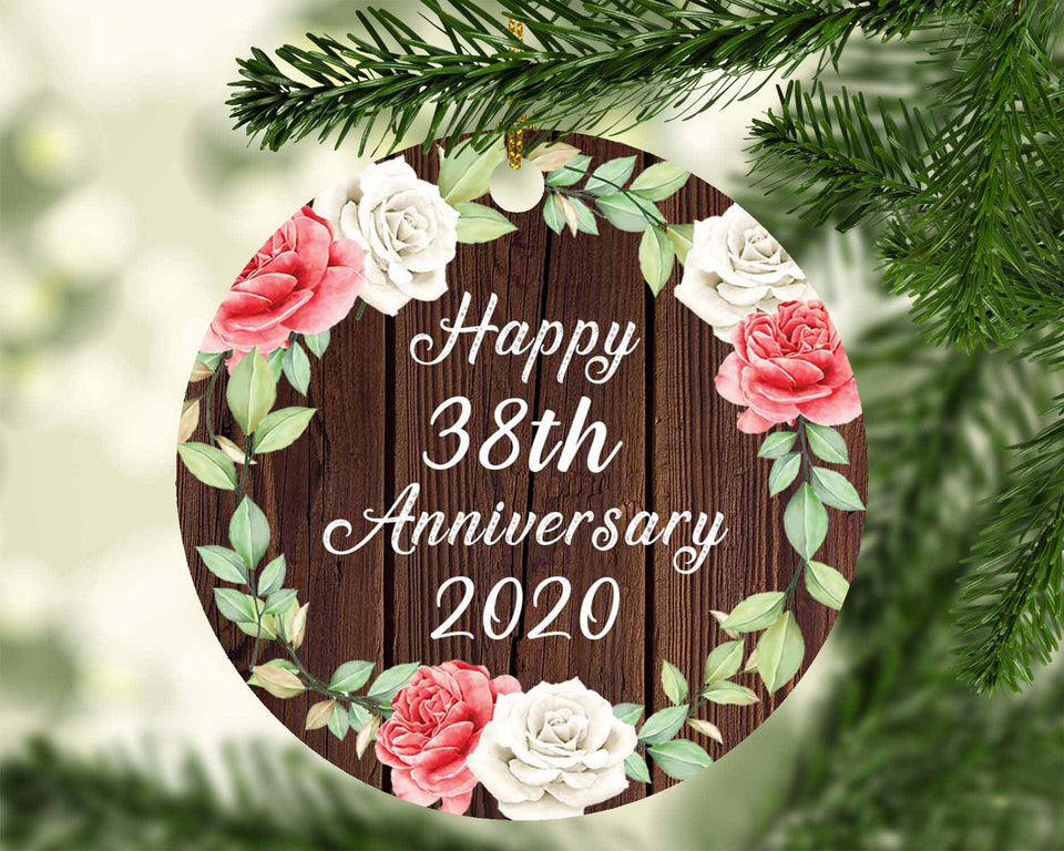 Happy 38th Anniversary 2020 - Circle Ornament A